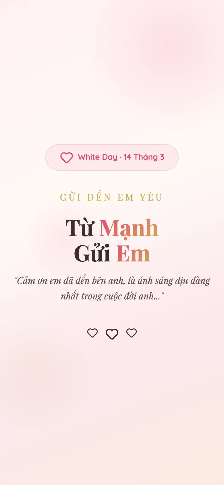 Thiệp Tỏ Tình "Gửi Em" — Thư Tình Ngày 14/3