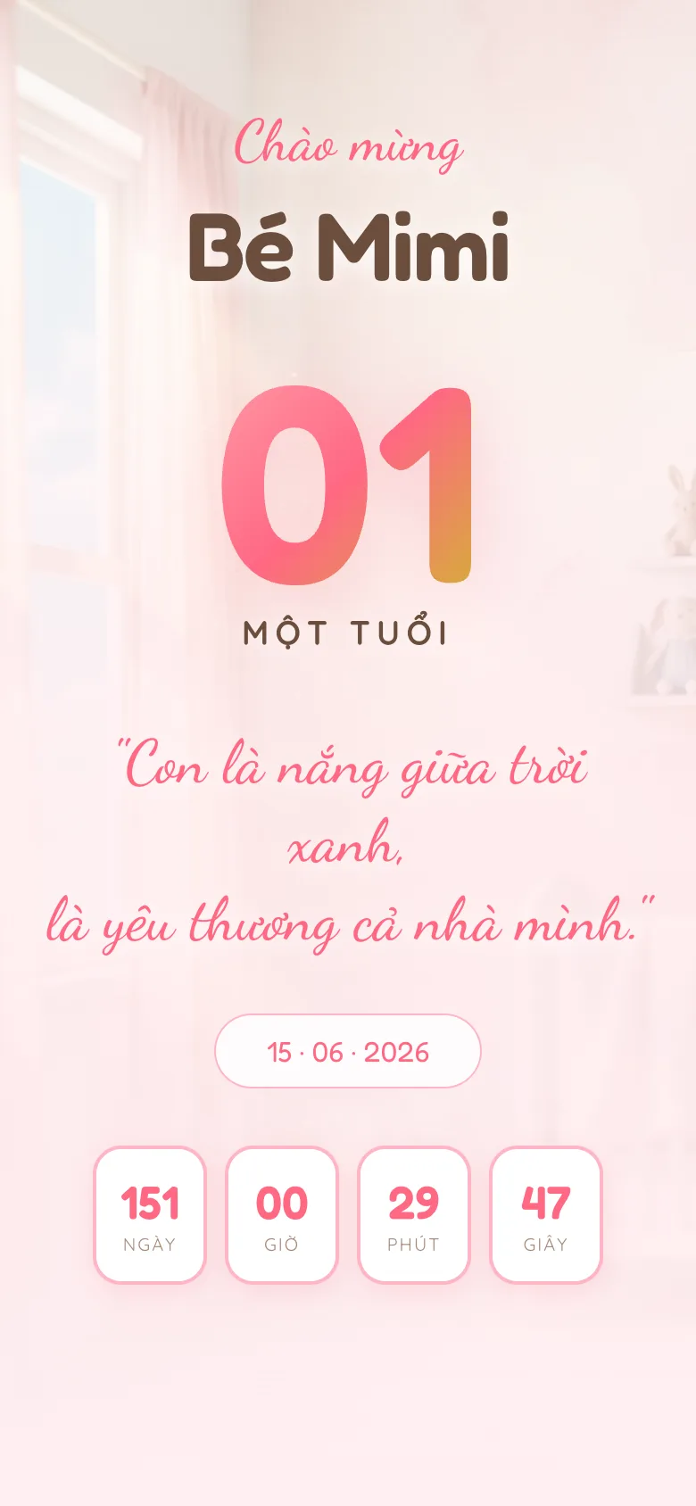 Thiệp sinh nhật và thôi nôi