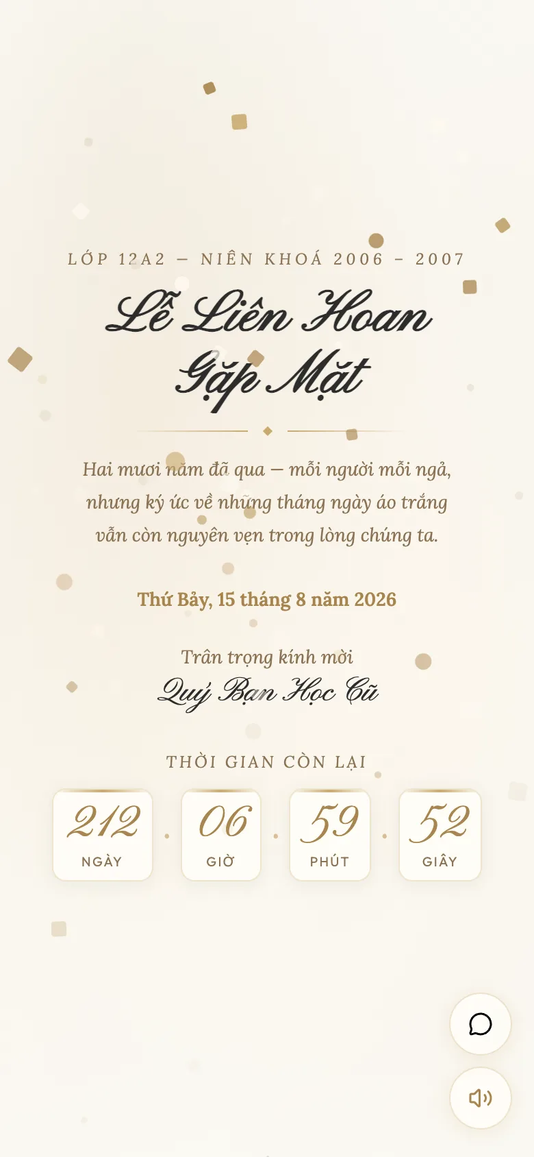 Thiệp Liên Hoan Gặp Mặt — Trang Trọng