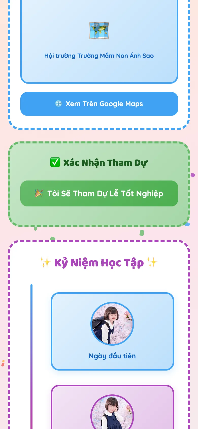 Thiệp Mời Lễ Tốt Nghiệp Mầm Giáo
