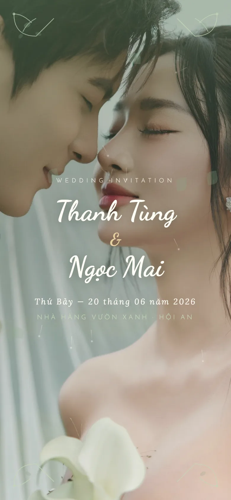 Thiệp cưới Garden Gate cổng vườn xanh