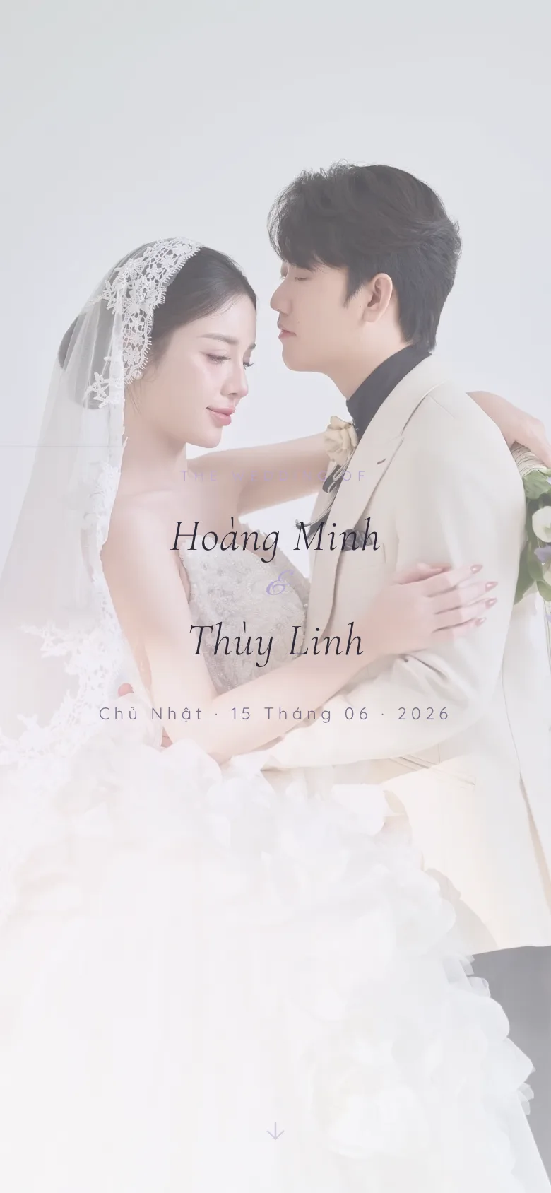 Thiệp Cưới Silk Veil — Ethereal Dreamy