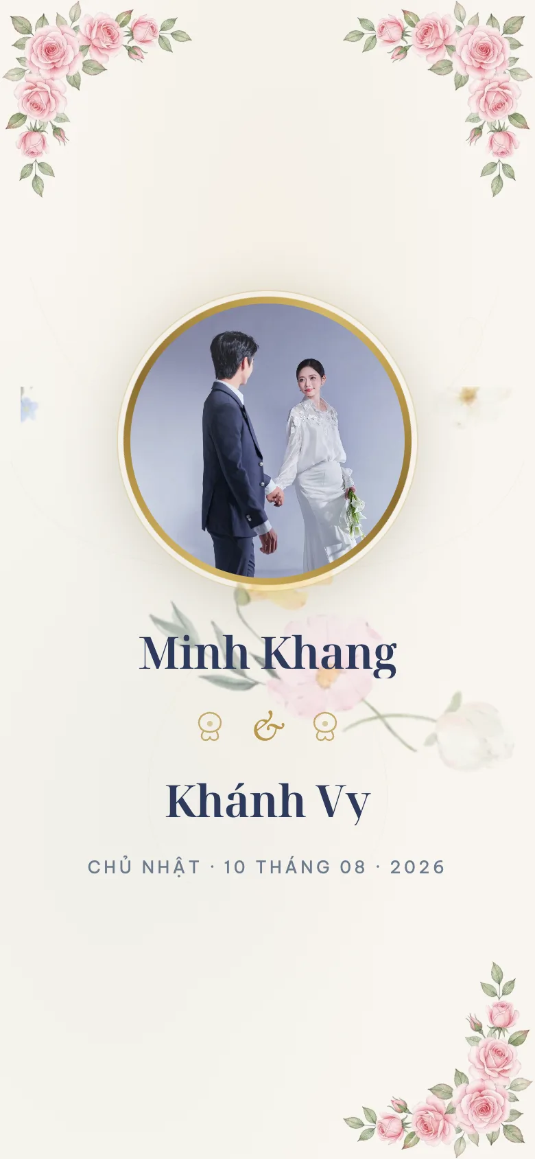 Thiệp cưới Porcelain Bloom Kintsugi