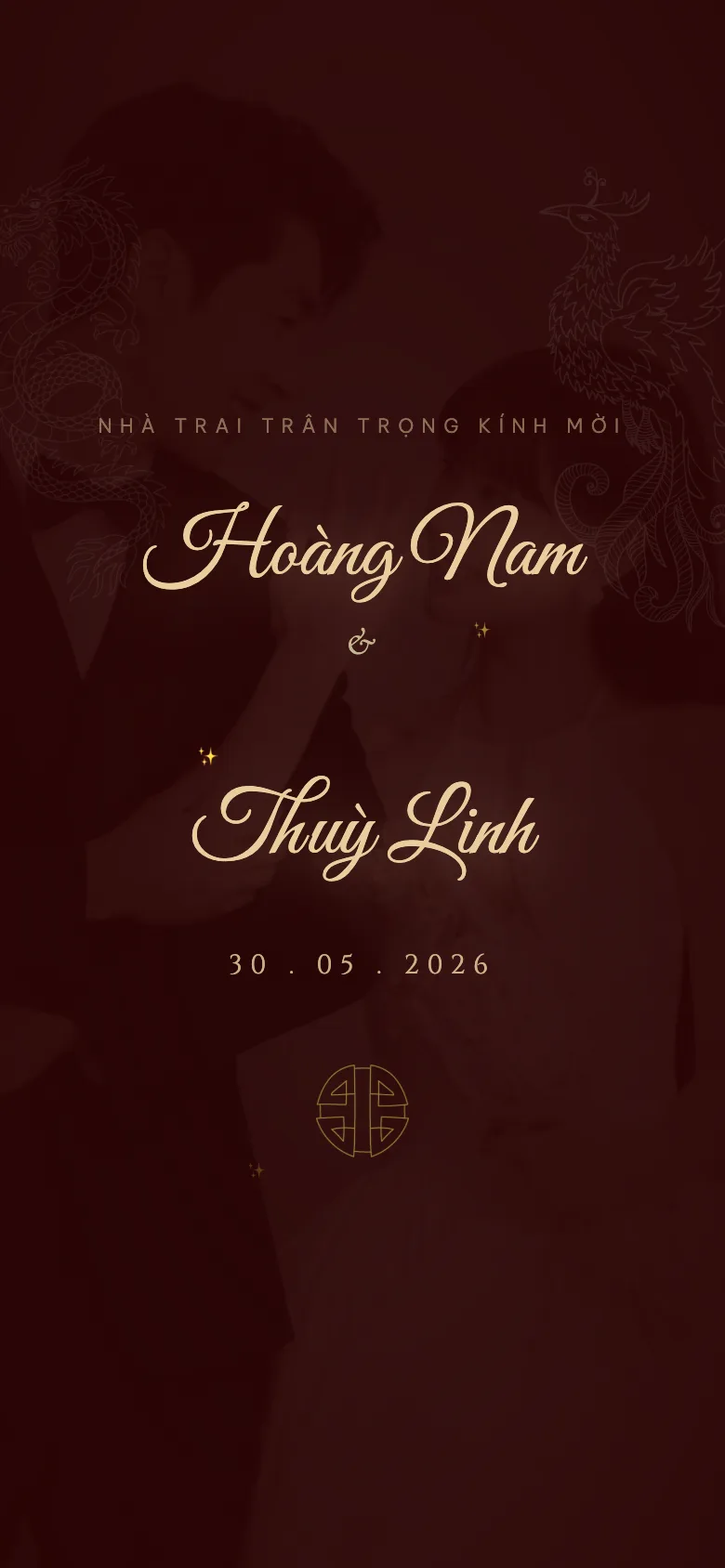 Thiệp Cưới Long Phụng Đỏ — Cổ Điển Việt Nam