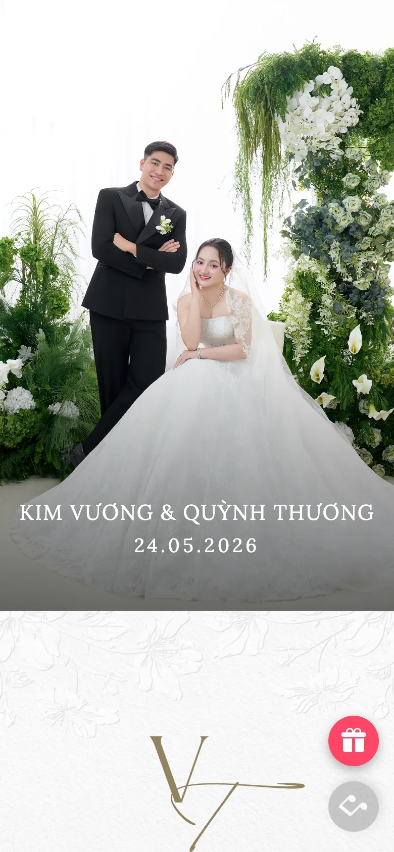 Thiệp Cưới Vintage Phong Bì Lá — Khung Phim